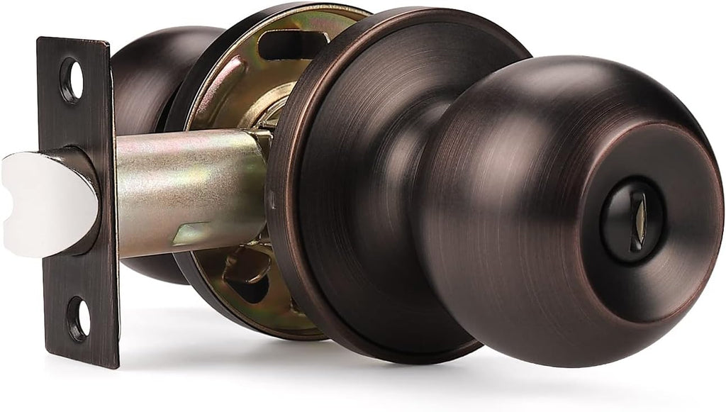 10 Pack Privacy Keyless Doorknobs in Oil Rubbed Bronze U59752