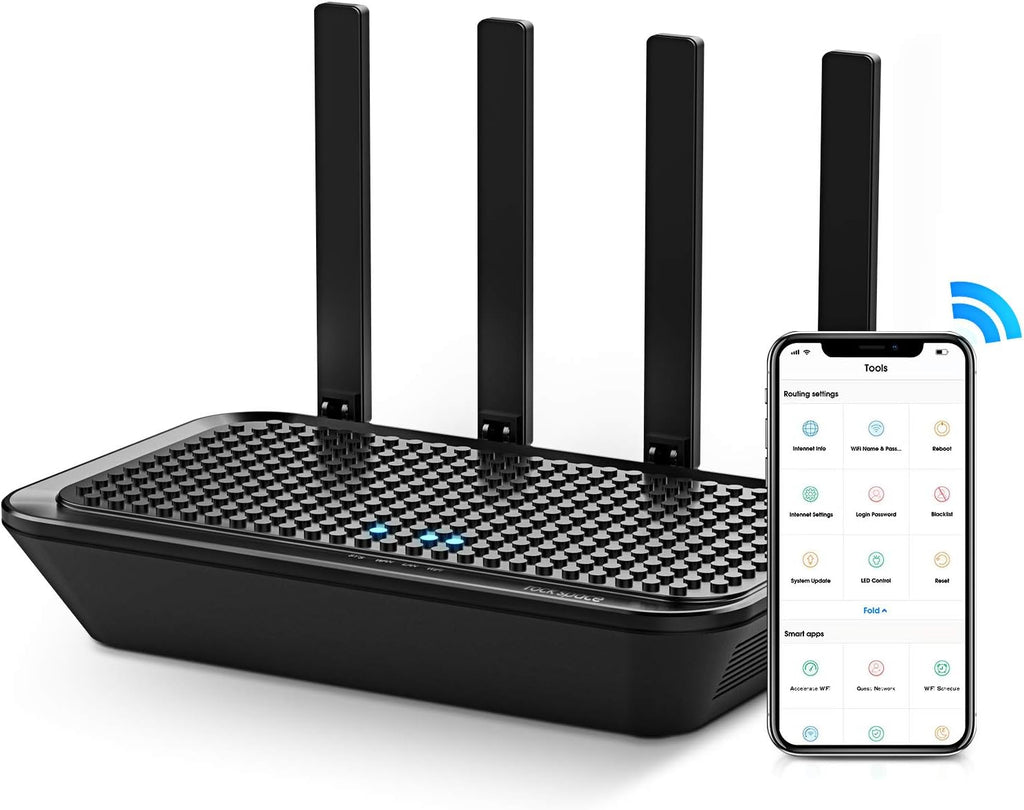 AC2100 Dual-Band WiFi Router, 2033 Mbps, MU-MIMO, 4 Gigabit LAN Ports, Pack of 2 P915