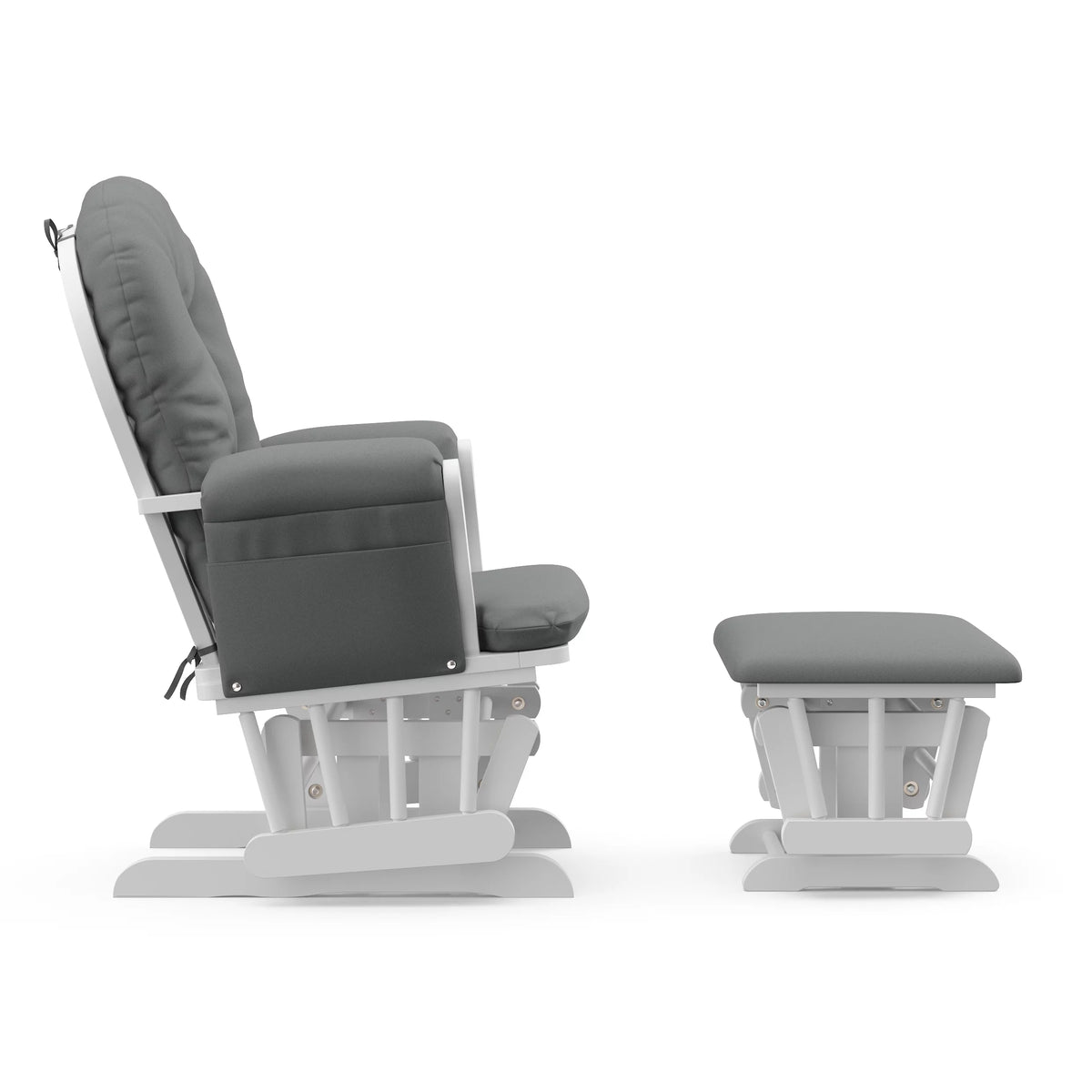 White Glider and Ottoman J159