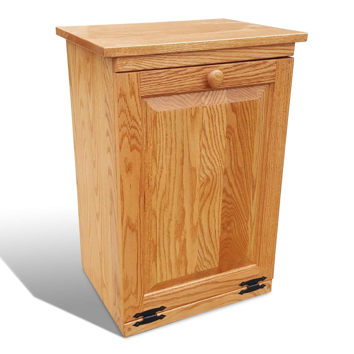Tilt Out Trash Cabinet Wooden Garbage Can Holder (Golden Oak) O685