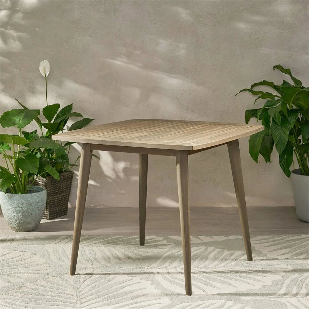 Square Acacia Wood Dining Table L352