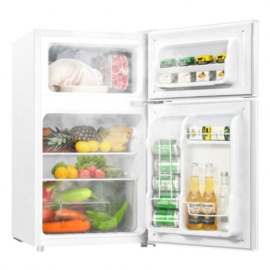 White Compact Refrigerator with Freezer S228052