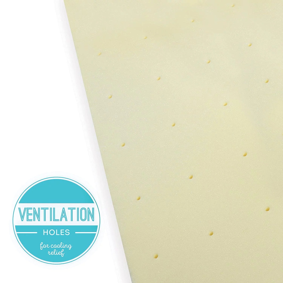 Ventilated Memory Foam Crib and Toddler Mattress Topper with Waterproof Cotton Cover C736202