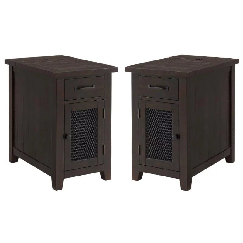 Rustic Chairside Table Set of 2 X5084