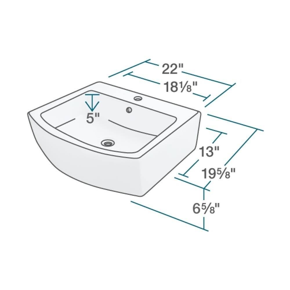 Vitreous China Vessel Bathroom Sink with Faucet and Overflow I302057