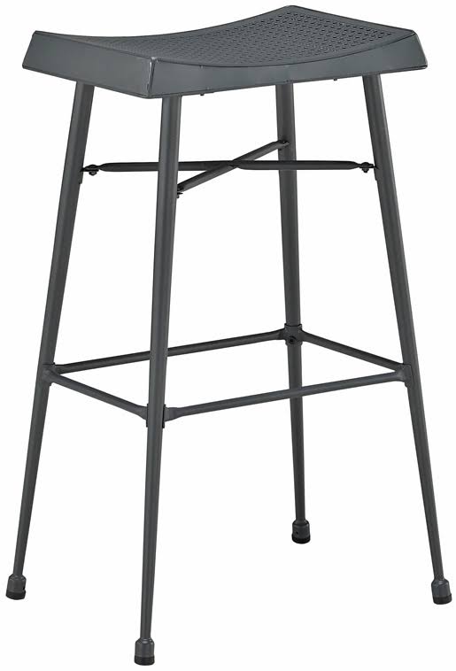 Gray Backless Barstool, Set of 2 D507218