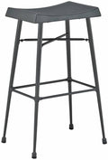 Gray Backless Barstool, Set of 2 D507218
