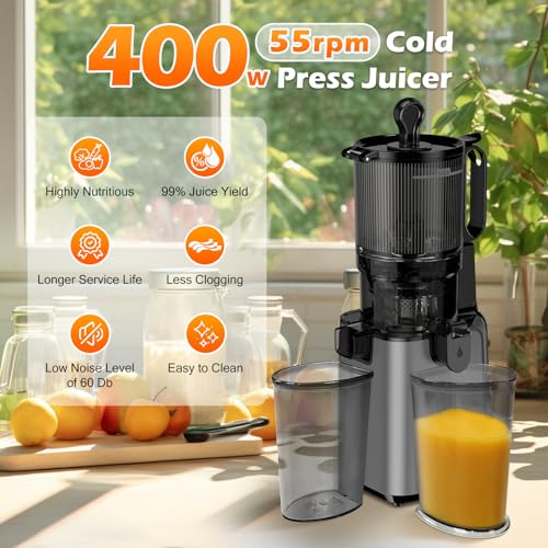 Cold Press Slow Masticating Juicer with 5.8" Feed Chute G625616