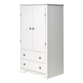 White Engineered Wood TV Armoire G401