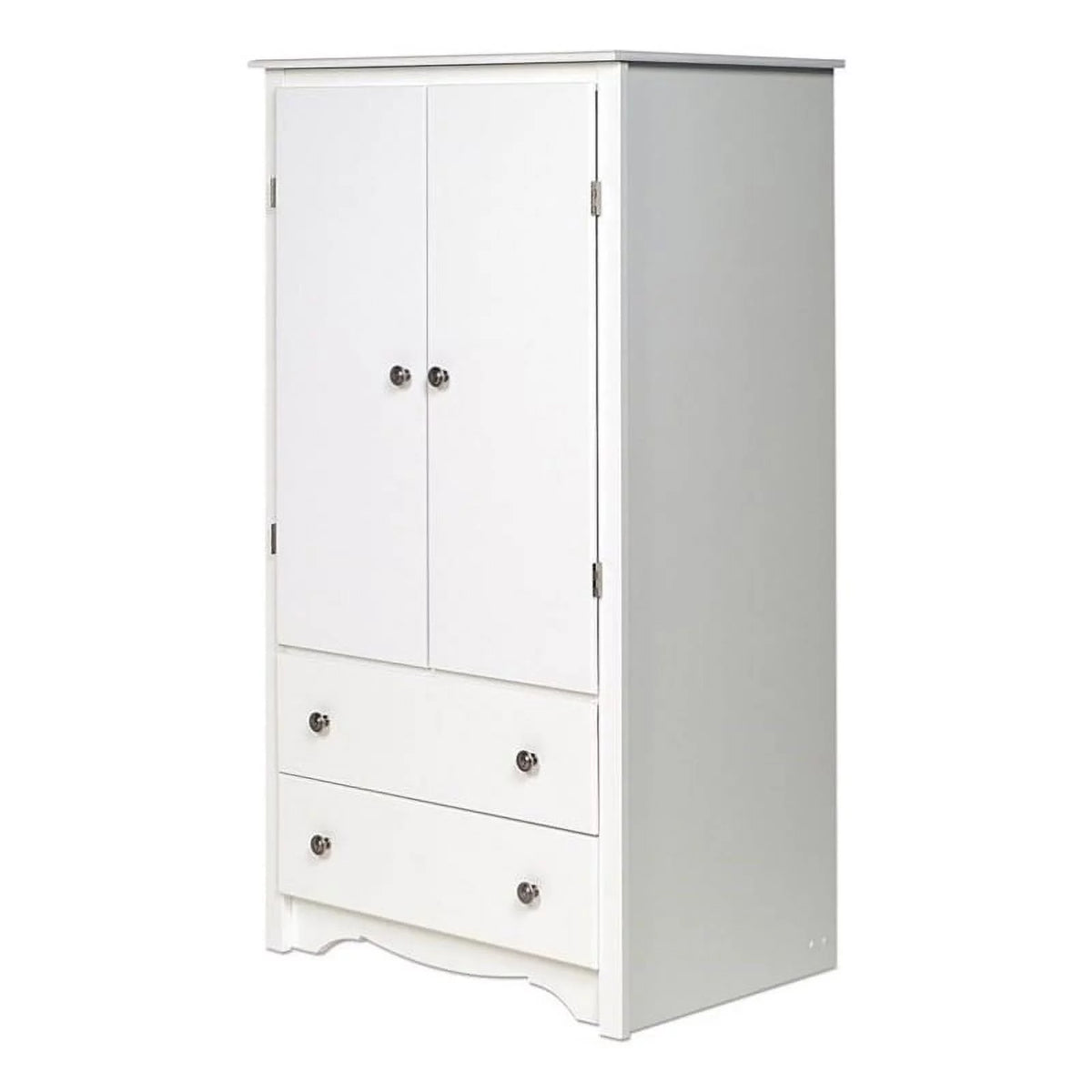 White Engineered Wood TV Armoire G401