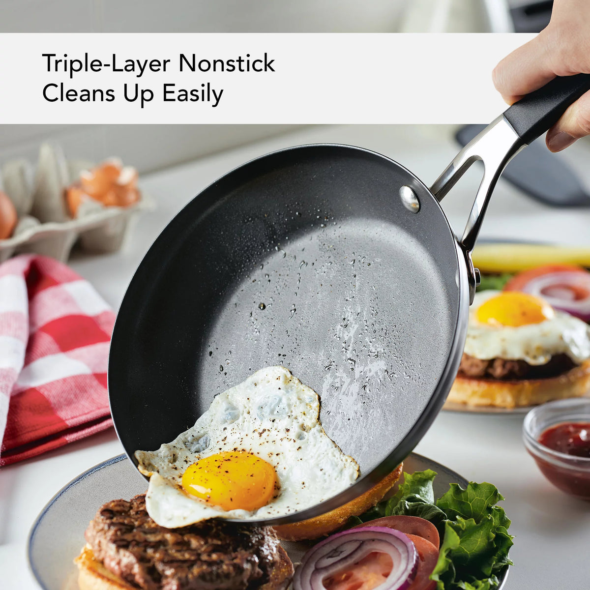 Stainless Steel 8 inch Nonstick Induction Frying Pan S278