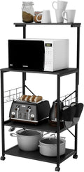 4 Tier Rolling Kitchen Cart with Storage Shelf C74082