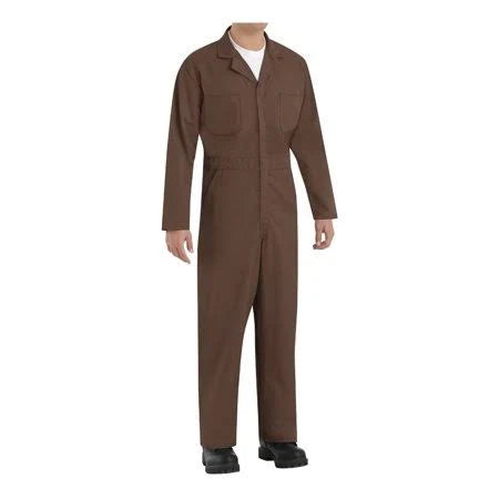 Brown Twill Action Back Coverall F698078