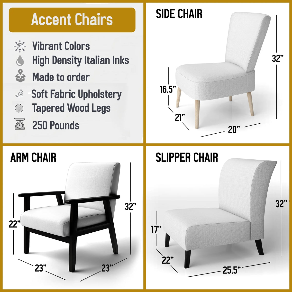 Upholstered Modern Accent Chair and Arm Chair N50228