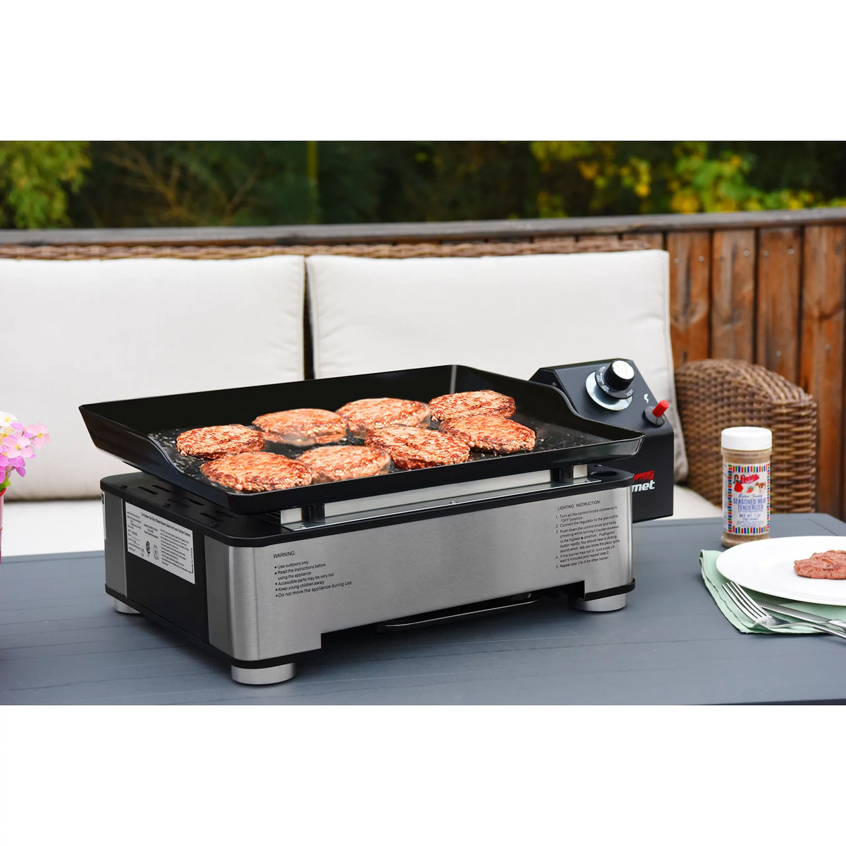 Portable Table Top Gas Grill Griddle C53182