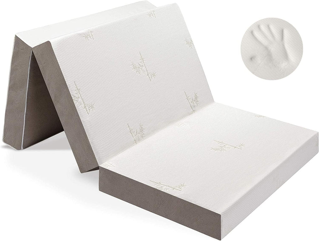 Twin XL Tri Folding Memory Foam Mattress with Washable Cover C382012