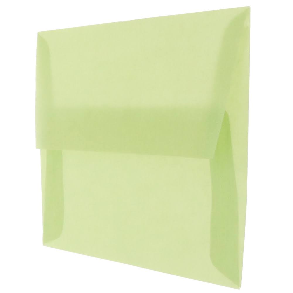 Translucent Vellum Invitation Envelopes, Leaf Green, Bulk 250/Box D69087