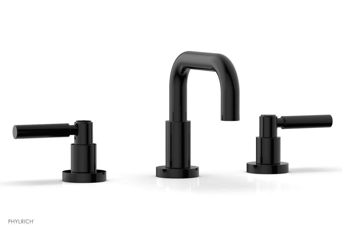 Gloss Black Widespread Faucet Lever Handles T65716