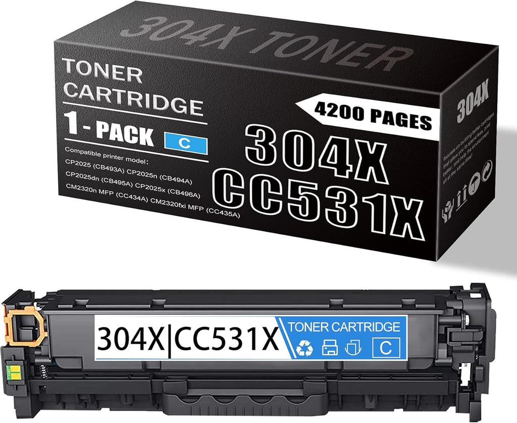 Cyan Toner Cartridge for HP CP2025 CM2320 Printer W78282