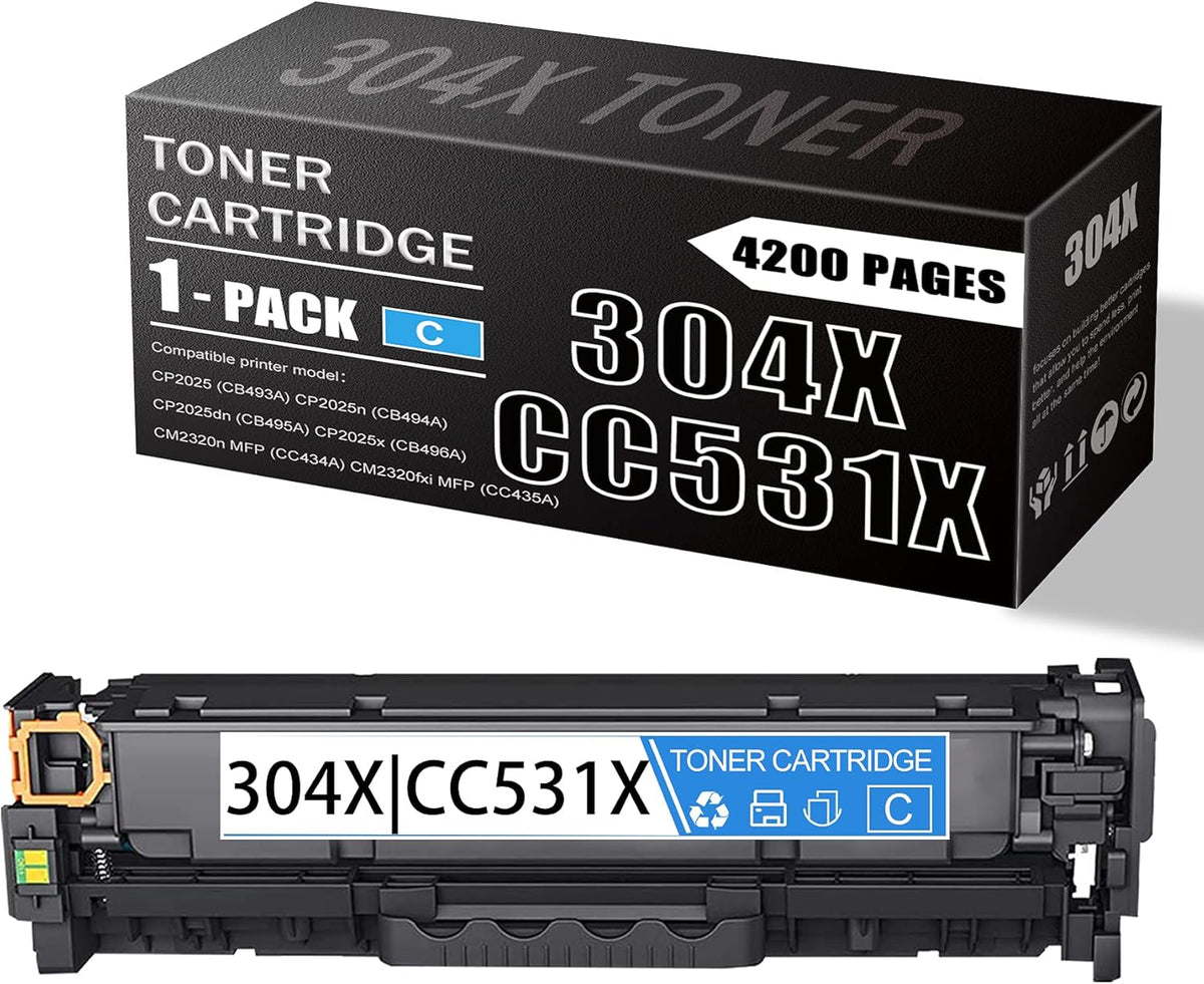 Cyan Toner Cartridge for HP CP2025 CM2320 Printer W78282