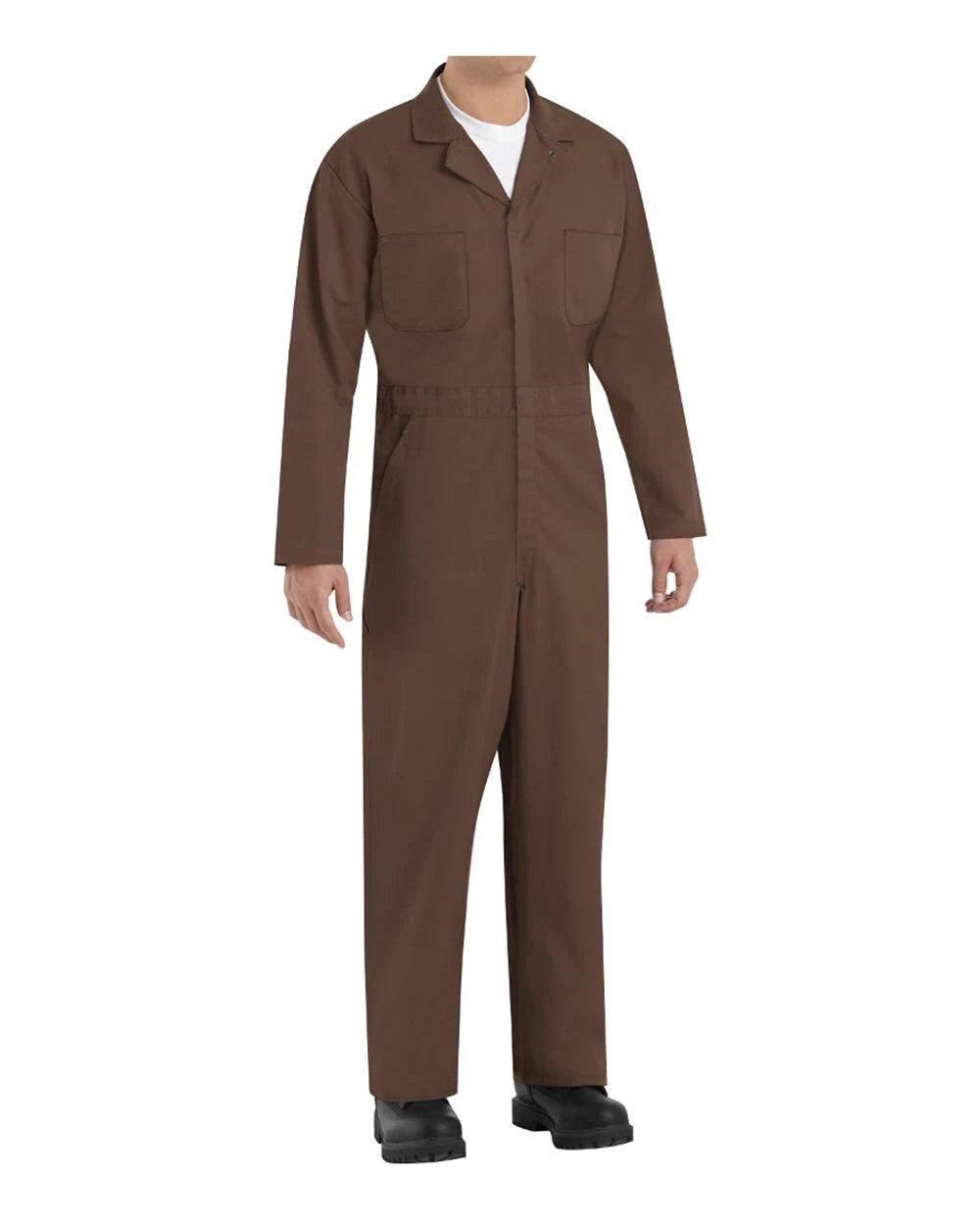 Brown Twill Action Back Coverall F698078