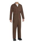 Brown Twill Action Back Coverall F698078
