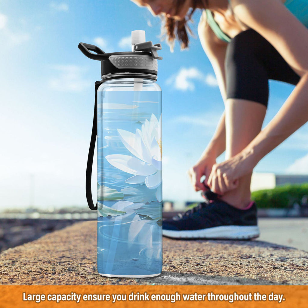 32oz Tritan Clear Water Bottle with Straw O9326