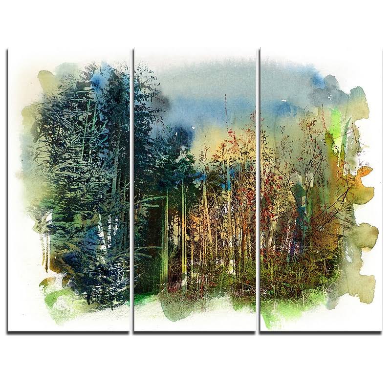 3 Piece Graphic Art on Wrapped Canvas Set H124