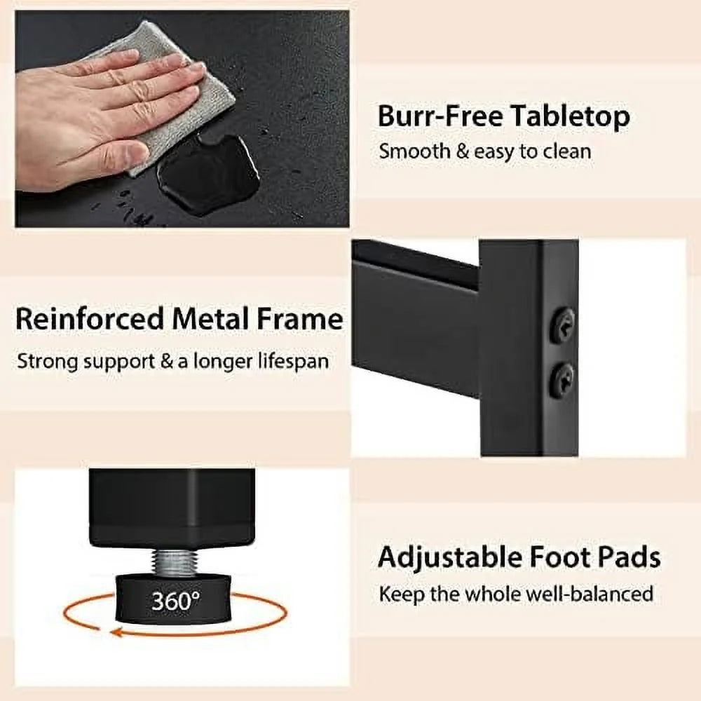 L Shaped Computer Desk with Outlets & USB Ports O4411