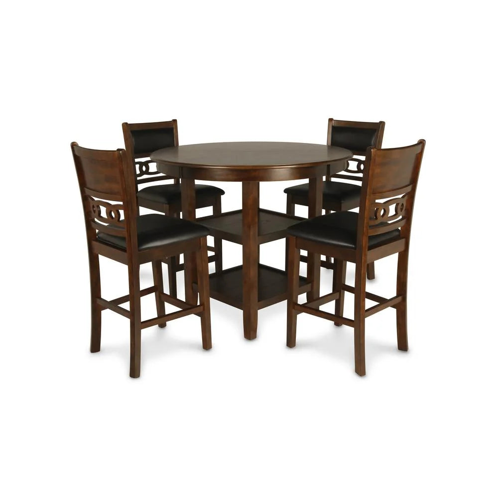 5-Piece Transitional Wood Dining Set in Brown J646057