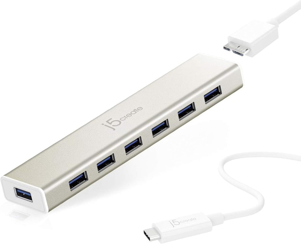 USB Type-C to 7-Port USB 3.0 Data Hub with 3 ft Extended Cable W98239