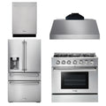 36 Gas Range, Range Hood, Refrigerator with Water and Ice Dispenser, Dishwasher Y917386